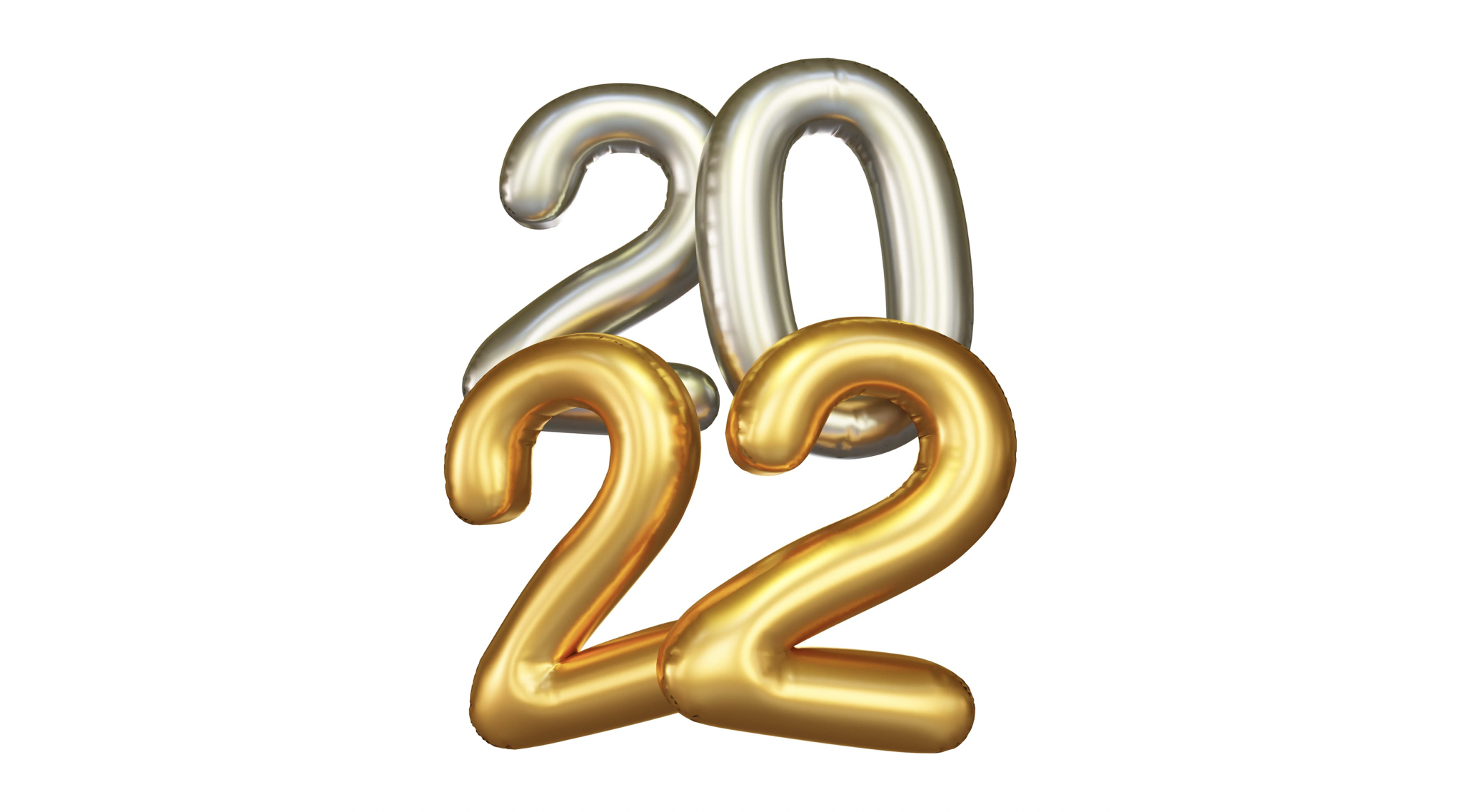(c) Unsplash Vier Luftballons bilden die Jahreszahl 2022