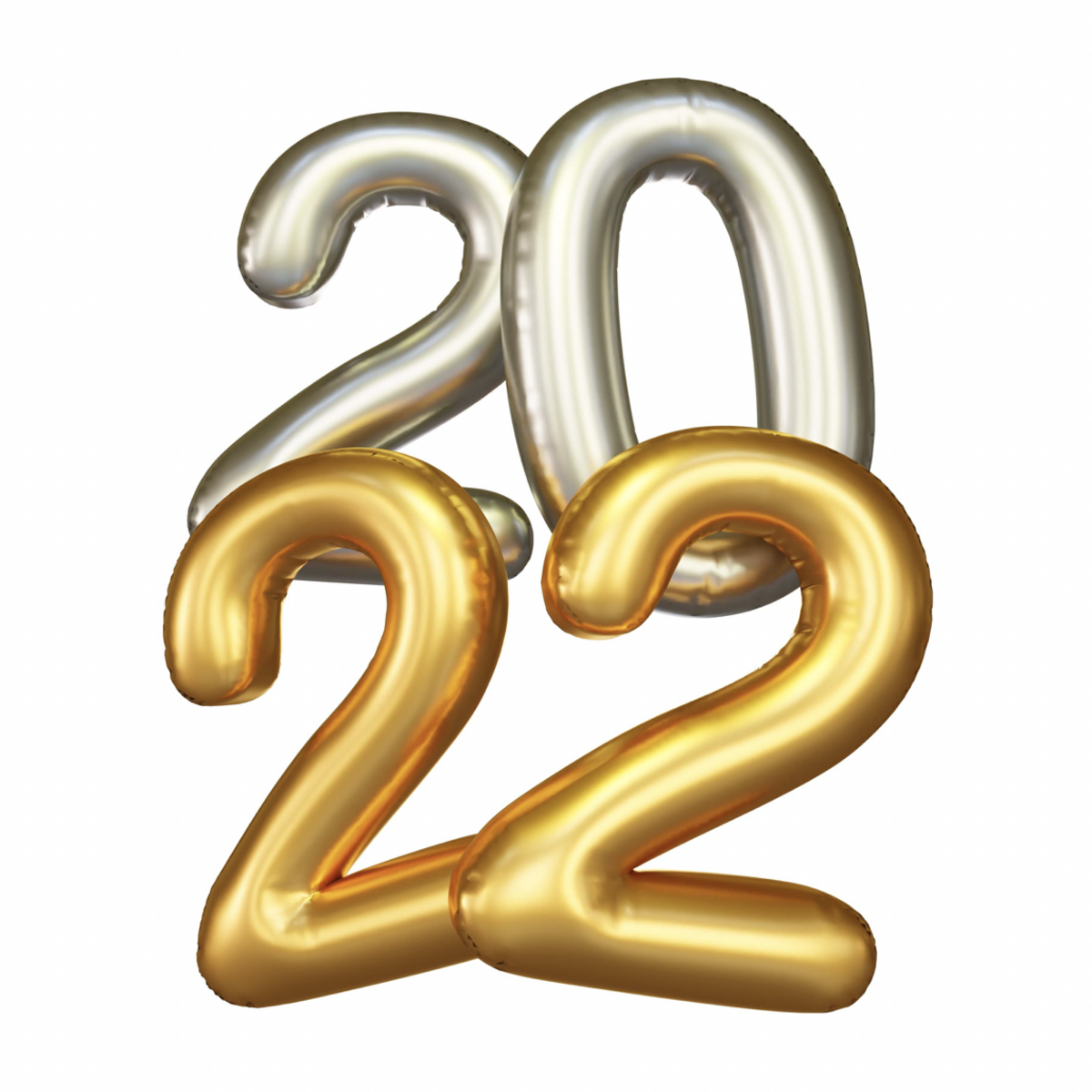 (c) Unsplash Vier Luftballons bilden die Jahreszahl 2022