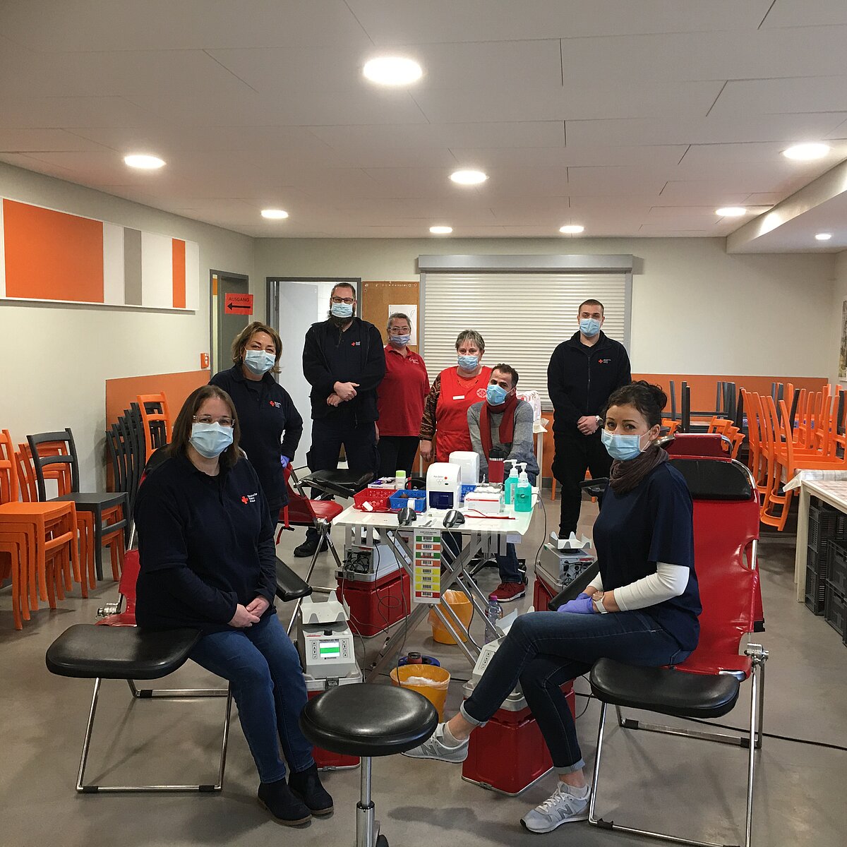 Ein tolle Teams vom DRK unterstützen uns bei den Blutspendeaktionen! Ca. 50 Spender besuchen jeweils unsere Spendenaktionen.