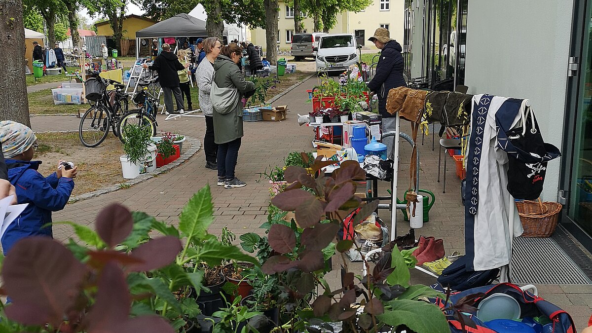 Katrin und Christina kümmerten sich mit viel Herzblut um die vielen Pflanzen, die aus der ganzen Nachbarschaft kamen