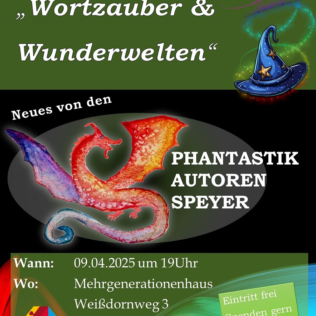 Plakat mit Drachen