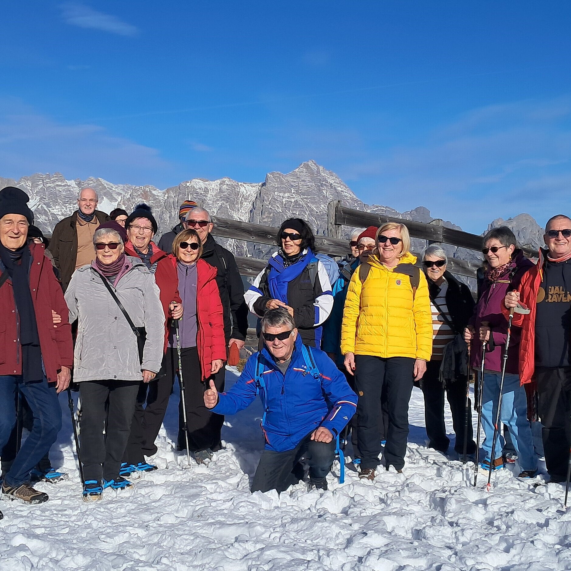 Wanderer auf einem Berg.