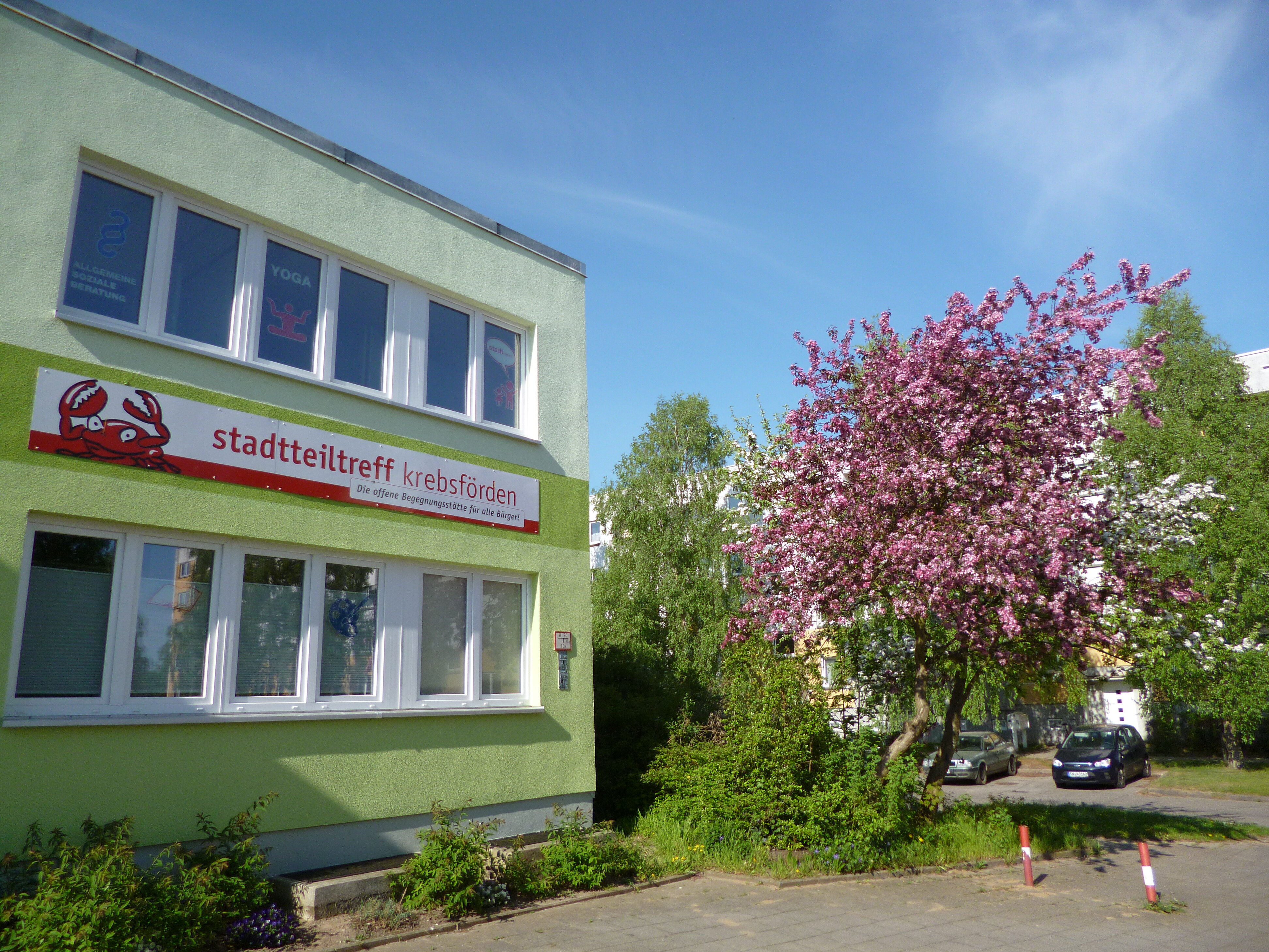 Außenansicht vom Stadtteiltreff Krebsförden