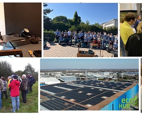 Impressionen verschiedener Aktionen des KlimaTeams Neu Wulmstorf in einer Collage